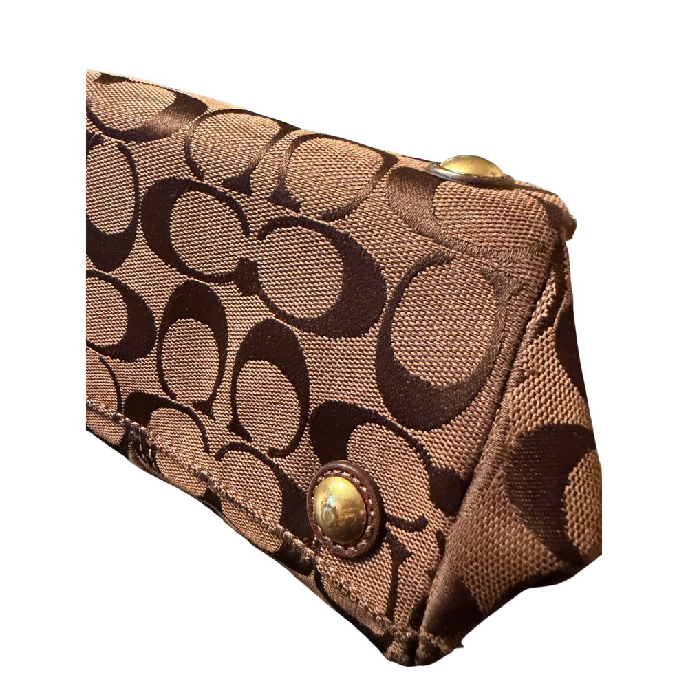 Coach Signature Canvas Satchel Chocolate Brown Tote Gold Hardware H1067-F15670 - Picture 11 of 11